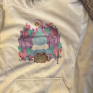 White Pusheenicorn Hoodie Medium